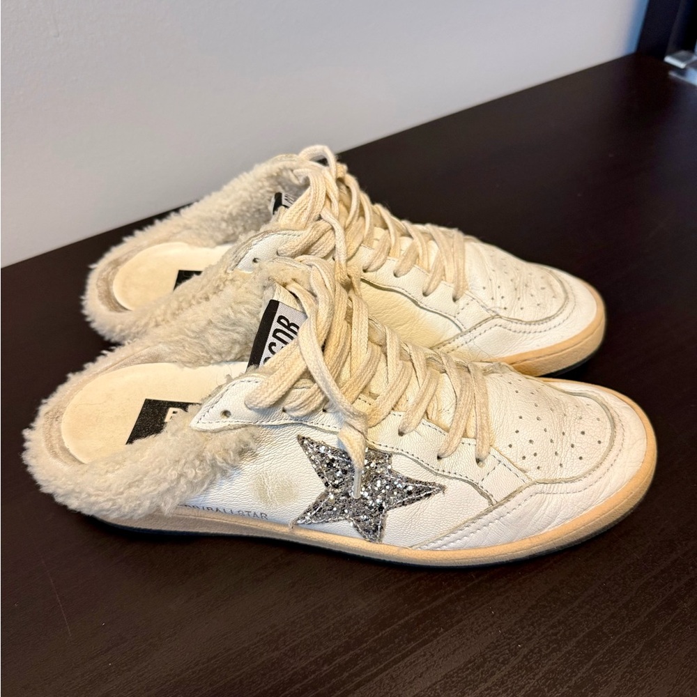 Golden Goose Ball Star Sabot Shearling Sneakers EU 39/US 9